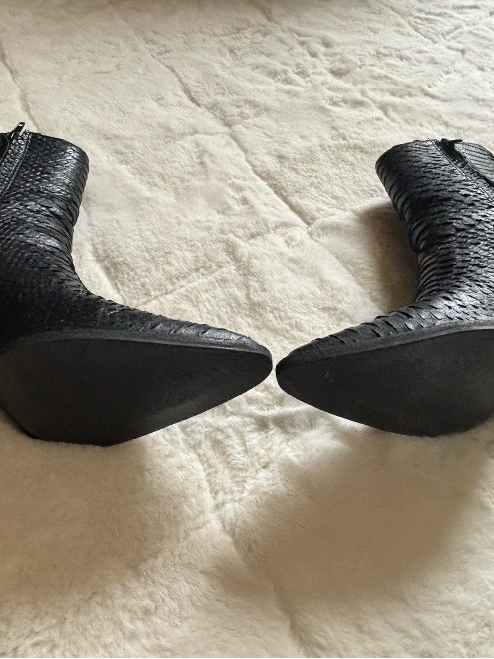 Matisse Caty Black Textured Pointed-Toe Ankle Boots - Picture 13 of 13